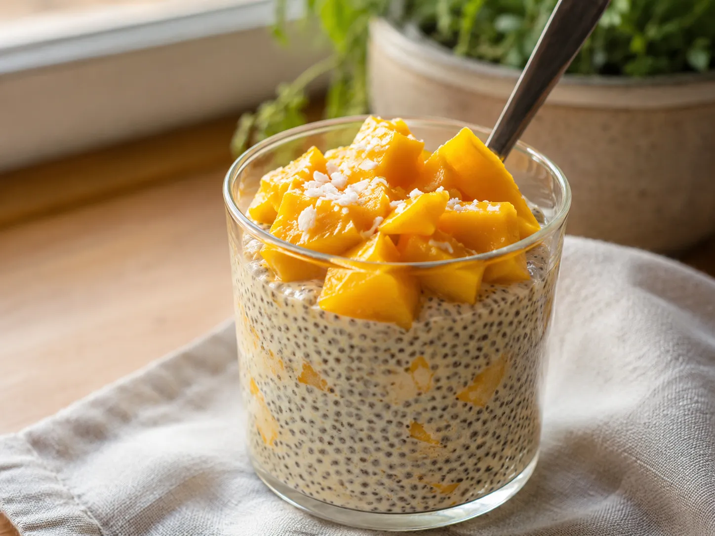 Chiapudding med mango